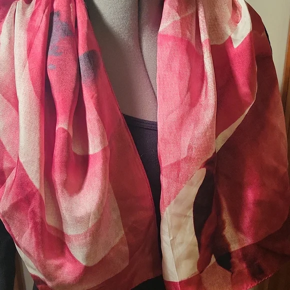 2 FOR $20 - Pink Rose Scarf - Picture 3 of 4
